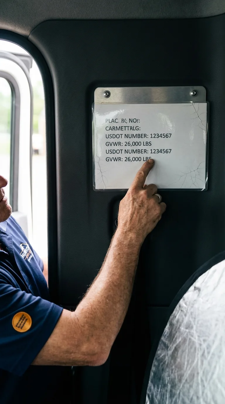 USDOT licensing placard verification in Tawas City